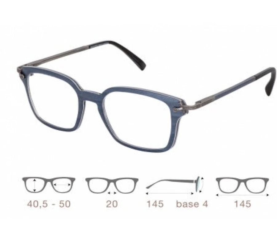 Eyeglasses Gold and Wood | Gold And Wood 'Kepler 01.01' In Blue