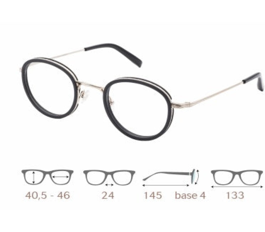 Eyeglasses Gold and Wood | Gold And Wood 'Titan 03.05' In Black