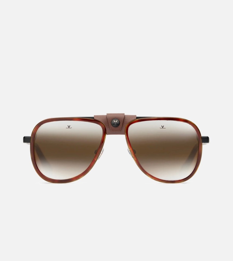 Sunglasses Vuarnet | Vuarnet Vl2111-0002 Glacier In Brown Tortoise