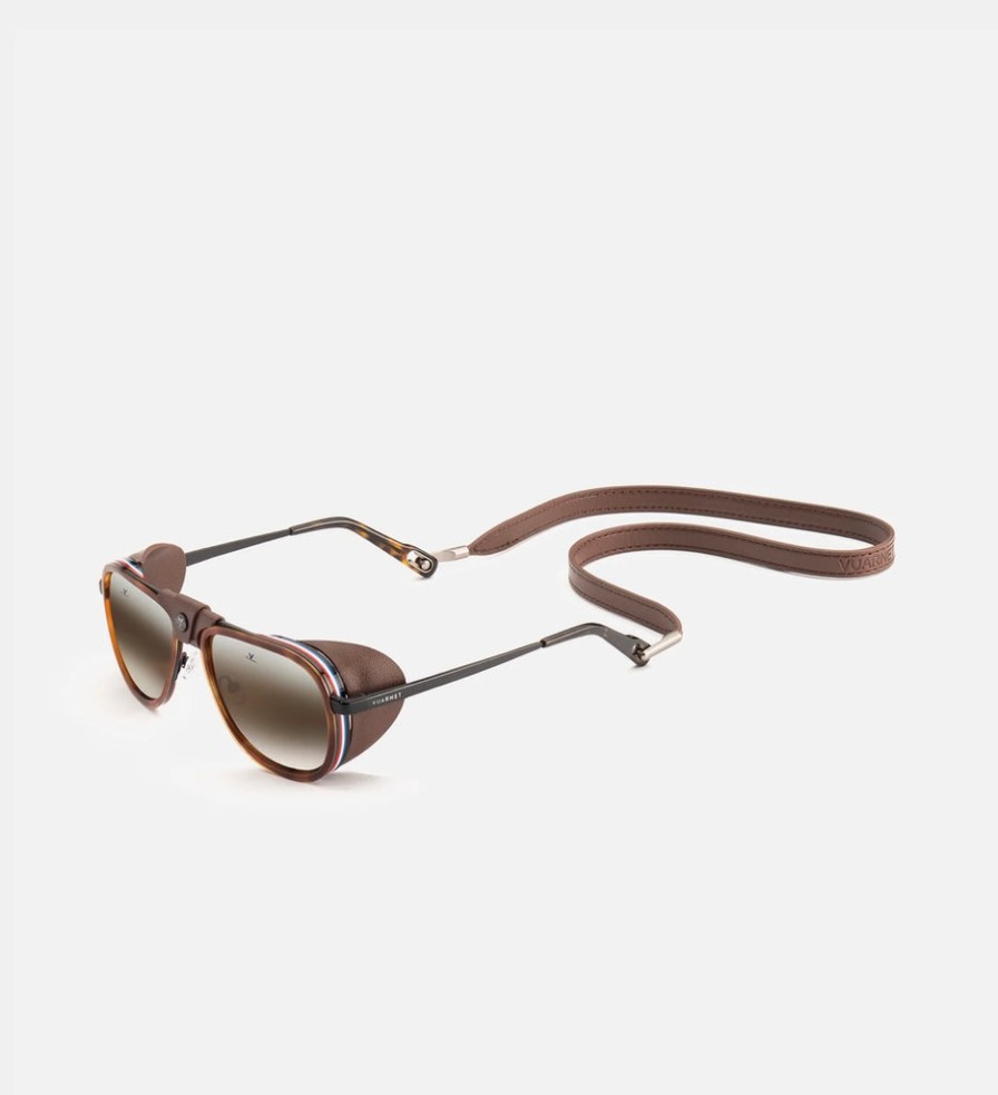 Sunglasses Vuarnet | Vuarnet Vl2111-0002 Glacier In Brown Tortoise