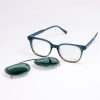 Eyeglasses FHONE | Fhone 'Hauser' In Blue With Sun Clip