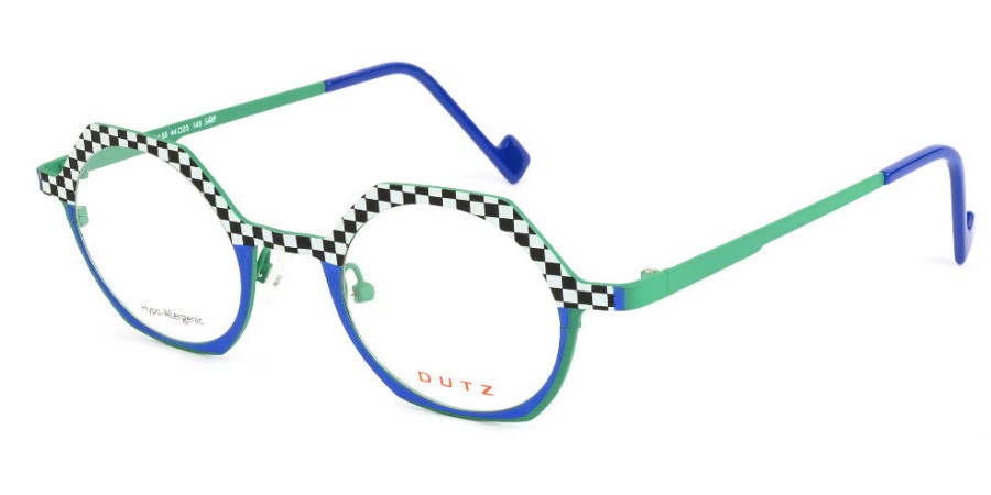 Eyeglasses Dutz Eyewear | Dutz Dz855-55 In Checkered/Green Blue